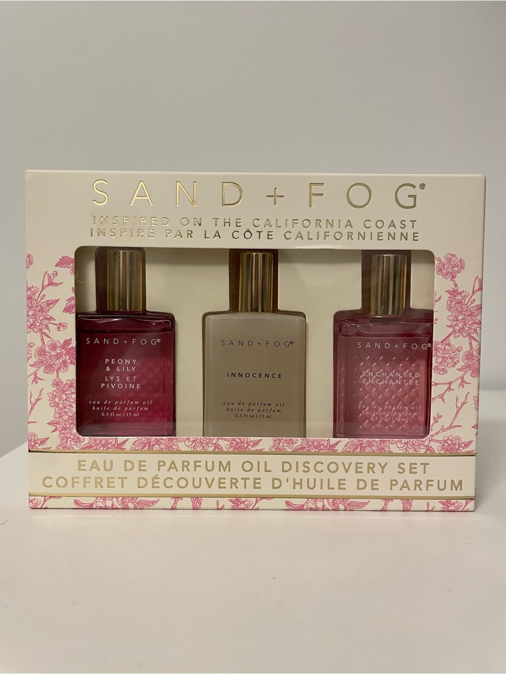 NWT SAND + FOG Eau de Parfum Oil Discovery Set - Three 0.5 FL OZ (15 ML)